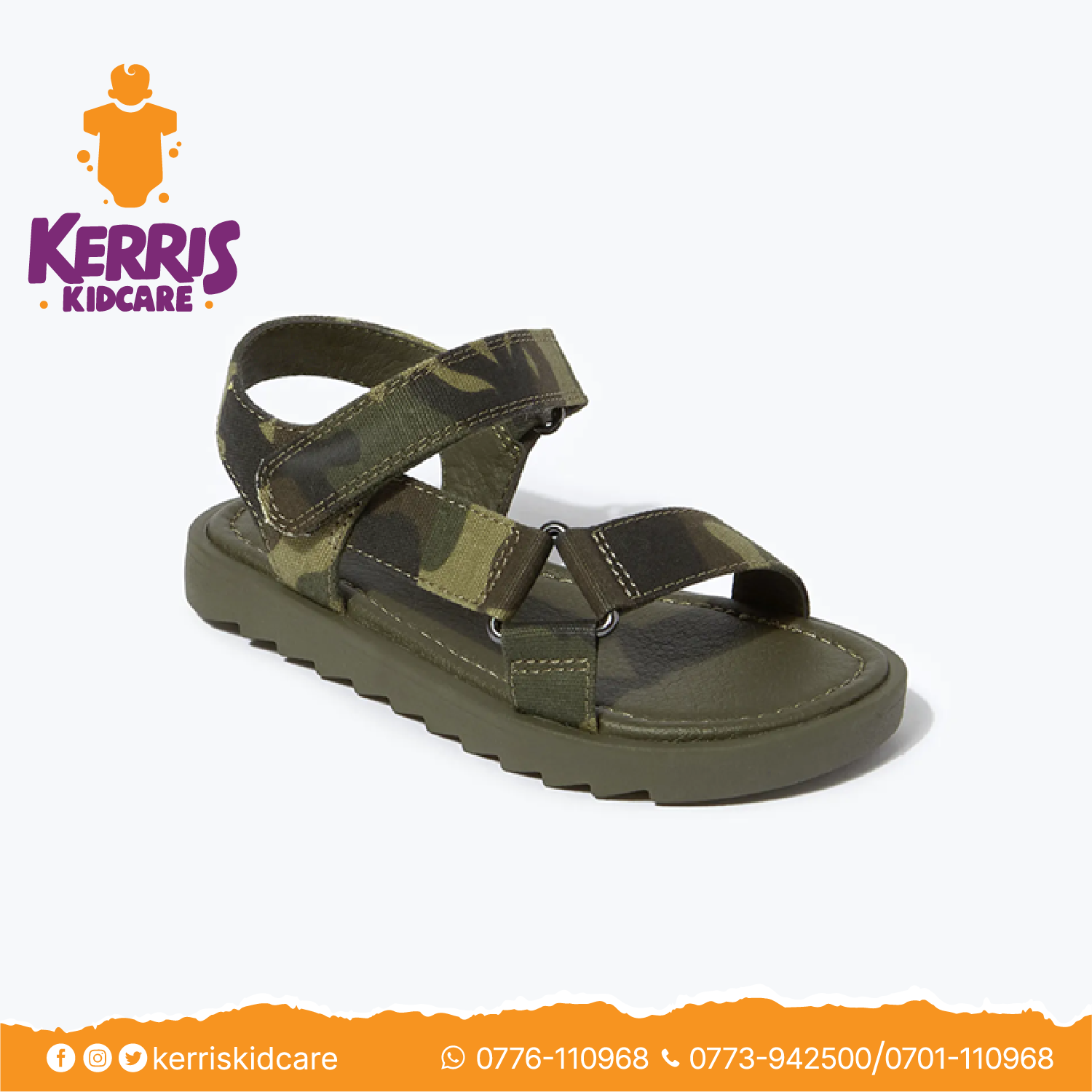 Kids Camo Trek Sandals